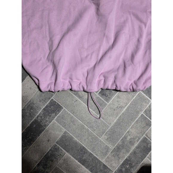 New DKNY Women Crop Sweater Pink With Sport Strip on Long Sleeves Size MEDIUM - Picture 6 of 9